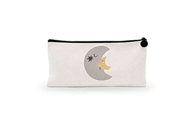 Bonamaison Imprimé Numériquement Pochette à Crayon en Toile avec Fermeture à Glissière, Trousse, Boîtier Crayon, Sac à Stylo pour Enfants, Garçons, Filles, Unisexe, 1 Pièce, Taille: 21x12 Cm