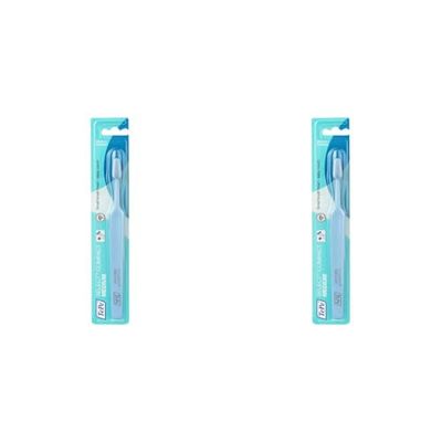 TEPE Select Compact - Spazzolino da denti con setole medie, per l'igiene orale di adulti e bambini, colore assortiti, 1 pz x confezione (Confezione da 2)