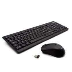 Nilox, Tastiera e Mouse Wireless, Dimensioni Compatte, Mouse 1000 DPI, Tastiera USB con Layout Italiano, Tecnologia Wireless 2.4G, Ricevitore Nano, Plug and Play, Compatibili con Windows, Colore Nero