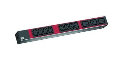 Bachmann 800.2332 Unidade de distribuição de energia (PDU) 1U preto, vermelho 11 saídas CA - Unidades de distribuição de energia (PDU) (Básico, 1U, alumínio, preto, vermelho, 11 saídas CA, C13