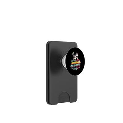 Divertido regalo de patineta para dueños de perros Husky PopSockets PopWallet para MagSafe