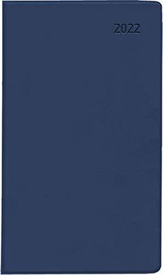 Taschenplaner blau 2022 - Bürokalender 9,5x16 cm - 32 Seiten - 1 Monat auf 2 Seiten - separates Adressheft - faltbar - Notizheft - 520-1015