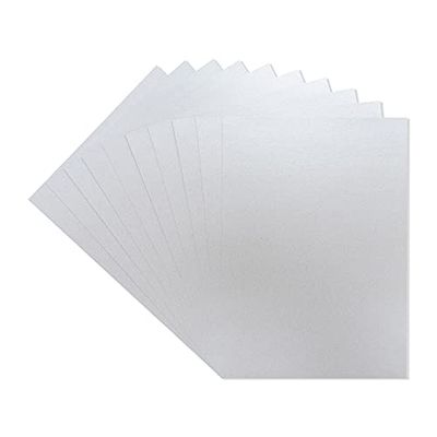 Crafter's Companion Centura Pearl Solo Color Paquete de 10 Hoja, Plateado, A4