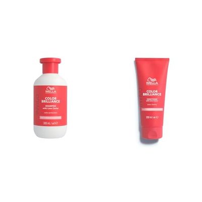 Bundle of Wella Professionals Invigo Color Brilliance Shampoo Protezione e Mantenimento Colore 300ml + Wella Professionals Invigo Color Brilliance Conditioner 200ml Capelli Fini/Normali