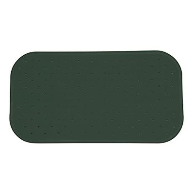 MSV Premium Shower, Bath mat, Antibacterial Non-Slip with Suction Cups, Dark Green, Smells of Roses, Approx. 36 x 65 cm, Washable at 60 °C, Vert Foncé, Unique