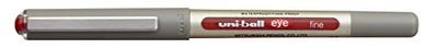 uni-ball Eye liquid ink rollerball pen with fine 0.7mm ball width, 0.5mm line width and red ink, PACK of 12