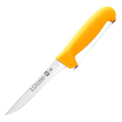 3 CLAVELES CUCHILLO DESHUESAR POLIPROPILENO Amarillo 13 cm - 5" FH 3C
