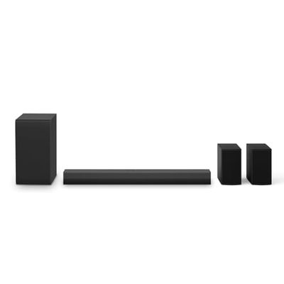 LG S40TR Smart Sound Bar, 400 W Moc i 4.1 kanałów, ze sztuczną inteligencją, inteligentnym zielonym produktem ekologicznym, dźwiękiem przestrzennym Dolby Atmos i DTS