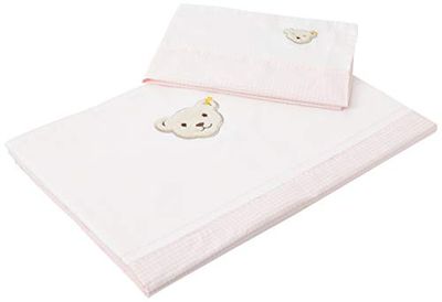 Steiff baby-flicka fluffigt teddybärmotiv sängkläder garnitur, BALLERINA, 999