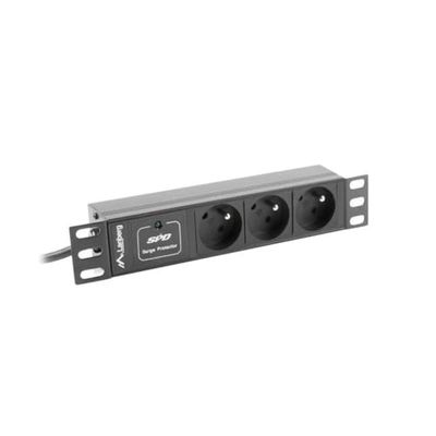 LANBERG PDU-03E-0200-IEC-BK PDU 10 1U 10A, 3X 230V PL 2M Black