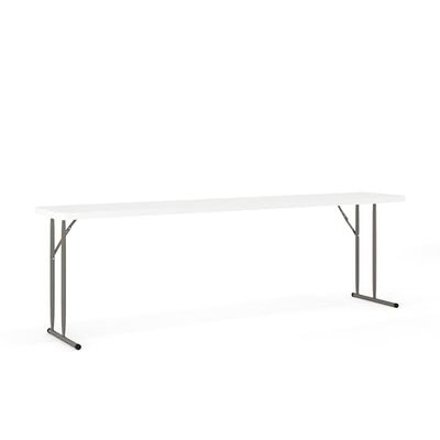 Flash Furniture Mesa de Entrenamiento Plegable de 18 x 96 Pulgadas, Color Blanco Granito, 18 Pulgadas de Ancho x 96 Pulgadas de Largo