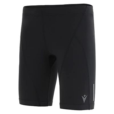 Macron Run Kona Scb Flo Bermuda Light Stretch Black, Pantaloncini Donna, Nero, S