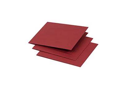 Clairefontaine - Ref 16280C - Pollen Folded Card (Pack of 25 Sheets) - 116 x 116mm Sized, 210gsm Card, Inkjet & Laser Printer Compatible, Acid Free - Maroon