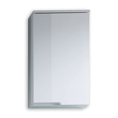 Stella Trading Spice Pensile Bianco Lucido-Armadio da Bagno con Molto Spazio di stoccaggio, Engineered Wood, 40 x 67 x 23 cm