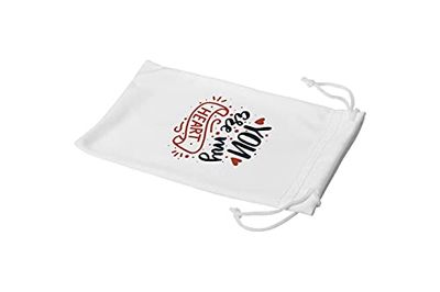 Bonamaison Imprimé Numériquement Lunettes Étui avec Cordon de Serrage, 100% Coton, Sac Lunettes, Pochette à Lunettes, 1 Pièce, Taille: 11x19 Cm