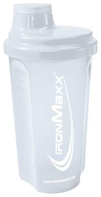 IronMaxx Shaker à protéines - Gris Clair 700 ml | Shaker à protéines avec bouchon rotatif, passoire, mesure | Anti-fuite, lavable, sans BPA & DEHP