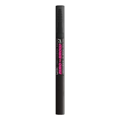 NYX Professional Makeup Longwear Vegan Tinted Liquid Eyebrow Gel, Natural Look Brow Mascara, Up to 2 Day Wear, Transfer-, Fade- and Smudge-Resistant, Zero to Brow, Shade: 12 Black