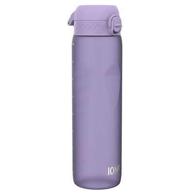 ION8 1 Liter Waterfles, Lekvrij, Flip-top Deksel, Draaghandvat, Snelle Vloeistofstroom, Vaatwasmachinebestendig, BPA-vrij, Gevormde Grip, Ideaal voor Sport en Gym, Koolstofneutraal, 32 oz, Citroen