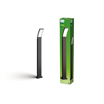 Philips, borne extérieure LLED Splay, 12 W, anthracite, lumière blanc chaud 2 700 K, indice de protection IP44, source lumineuse intégrée