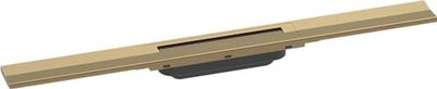 hansgrohe RainDrain Flex - set di canalina doccia accorciabile, canale di drenaggio 700 mm, scarico a pavimento della doccia, bronzo spazzolato