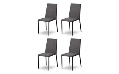 Julian Bowen Juego de 4 sillas de comedor Jazz, gris