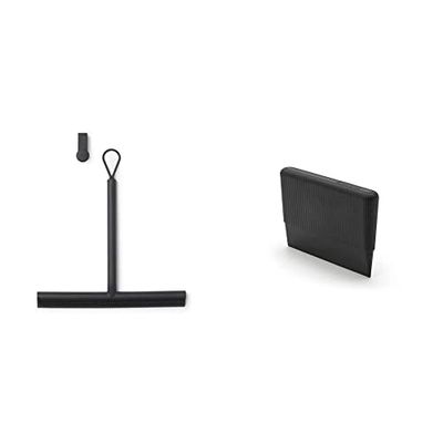Brabantia - Raclette de Douche & Racloir pour Vaisselle, Collection Renew - Dark Grey, Squeegee, 24 x 26 cm, Moderne, Résistant à la Rouille, Lavable en Machine