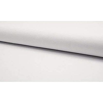 CRS Fur Fabrics Tessuto di Lusso in 100% Cotone, Pesante, Colore: Bianco