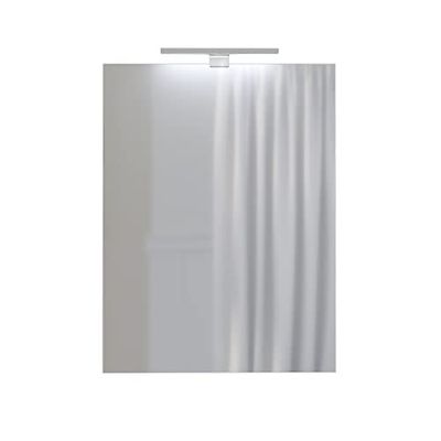 Baikal Specchio da bagno, varie forme e misure disponibili. Opzione con e senza LED. Stili che si adattano al bagno o a qualsiasi stanza della casa. 60 x 80 cm Specchio con Applique LED, 280034991