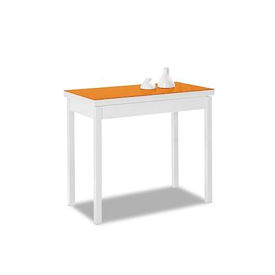 ASTIMESA Boek type keukentafel, oranje, 80 x 40 cm tot 80 x 80 cm