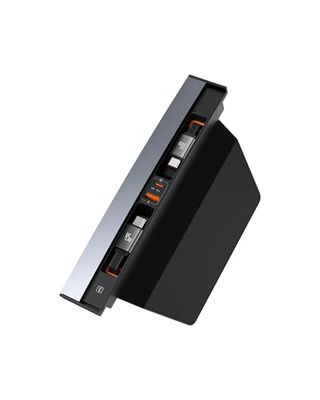 Baseus 45W Hub USB pour Tesla Model Y Model 3 2021 2022 2023, 4 en 1 Multi-Port Station d'accueil Rétractable avec Câble de Chargeur Rapide, Hub USB C pour Accessoire Tesla Model Y/3