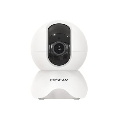 FOSCAM X5 Telecamera IP Motorizzata da Interno WiFi 5 MP con Audio Integrato Compatibile con Alexa e Google Home, 5 V, Bianco