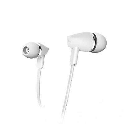 Hama Joy Headset, in-ear, microfoon, platte kabel, wit