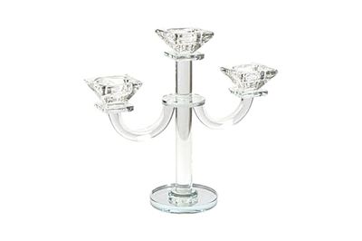 CANDELABRO VIDRIO 3 BRAZOS