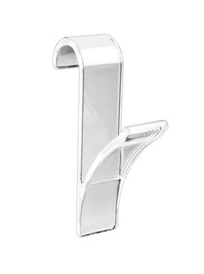 WENKO Crochet radiateur, Crochet radiateur sèche serviette, plastique transparent, Lot de 2