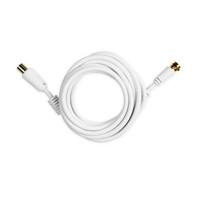 Ekon Kabel anteny satelitarnej, Złote Złącza typu F, 90 dB, Mężczyzna Mężczyzna, 2 Metry, Podwójne Ekranowanie, Przeciwpoślizg, Miękki Dotyk