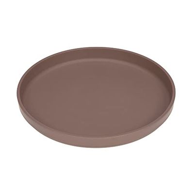 LÄSSIG Barntallrik utanför, BPA-fri, för diskmaskin och mikrovågsugn/platta uni choco