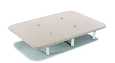 HOGAR24 Base TAPIZADA con Tejido 3D Y VÁLVULAS DE TRANSPIRACIÓN Y 6 Patas DE Madera Blancas DE 25,5CM 140x190cm