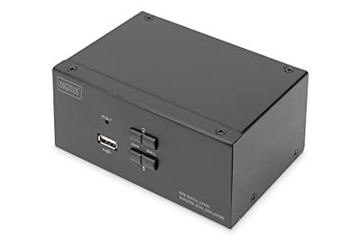 DIGITUS 2 Ports Displayport Dual-View, 60 Hz 4K à 60 Hz, Prise en Charge multiplateforme