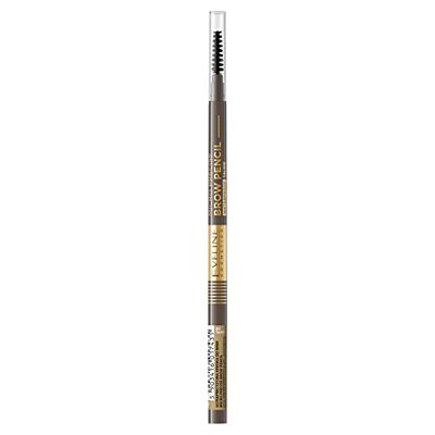Eveline Cosmetics Micro Precise Brow Pencil - Definizione Sopracciglia Impermeabile e Vegana con Spazzola Integrata, Disponibile in Tonalità Marrone Freddo