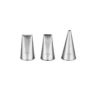 PME NZ1002 Jem Lot de 3 douilles en acier inoxydable