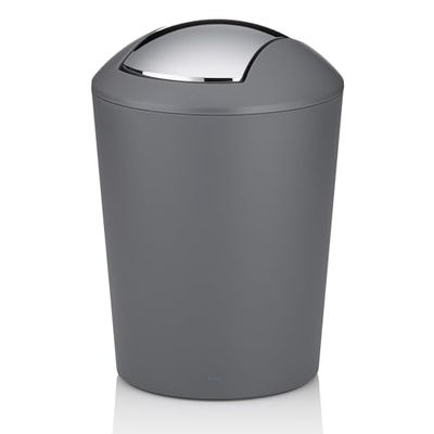 Kela Cubo de Tapa abatible Marta 5litros, Gris, One Size