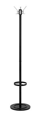 HAKU Möbel Kapstok aluminium, zwart, Aluminium, metaal - Maat: H 179 cm x Ø 37 cm, Stijl: Modern