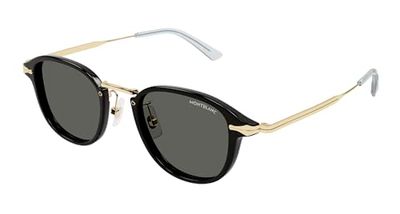Montblanc Mb0336s Sunglass Man Injection, Occhiali Uomo, Multicolore, Taglia Unica