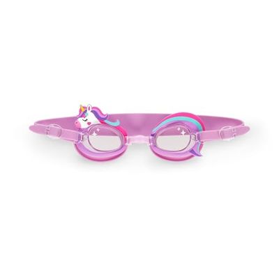 Legami - Zwembril, zwembril voor kinderen, anti-condens-glazen, uv-bescherming, met elastische band en verstelbare neusbrug, eenhoorn