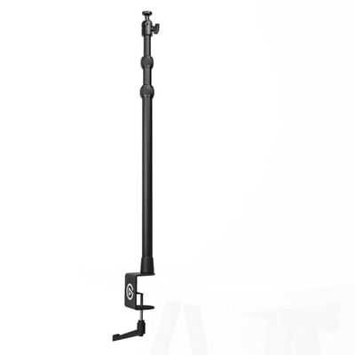 Elgato Master Mount L, morsetto da tavolo premium con asta estendibile fino a 125cm e filettatura da 1/4 pollice per fissare luci, fotocamere, microfoni, perfetto per streaming, videoconferenze, studi