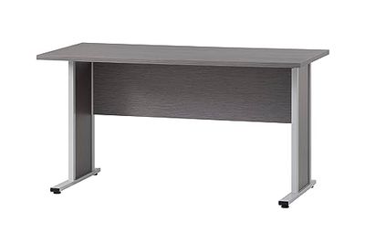 Möbelpartner Manni Bureau, houtmateriaal, grijze as, 140 x 65 x 72,2 cm
