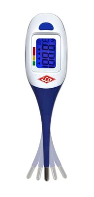 Ico Termómetro Digital C/Luz Flexible, Resistene al agua, Memoria de tomas, Lectura rápida