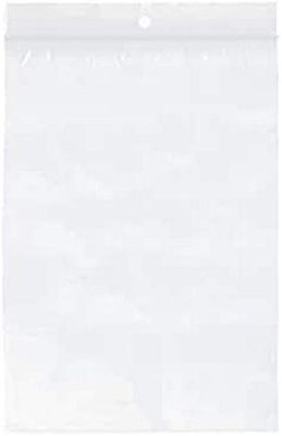 Raadhuis Sac en plastique refermable 120 x 180 mm sans surface d'écriture 10 x 100 pièces avec trou de suspension et fil de renfort.