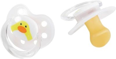 Chupete anatómico para niños en látex de caucho, sin BPA, con orificios de ventilación, lavable y reutilizable
