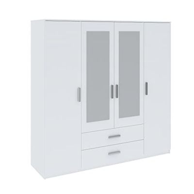 Oggi Armoire, Holzwerkstoff, 200 x 58 x 200 cm, Blanc